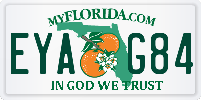 FL license plate EYAG84