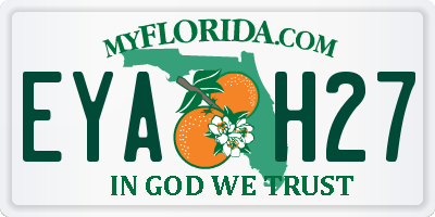 FL license plate EYAH27