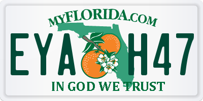 FL license plate EYAH47
