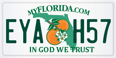 FL license plate EYAH57