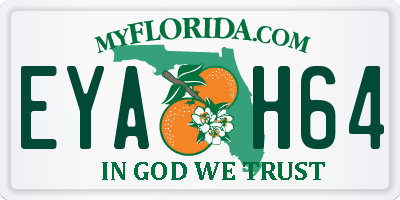 FL license plate EYAH64