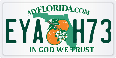 FL license plate EYAH73