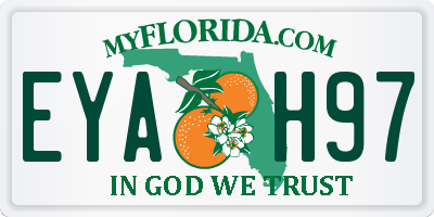 FL license plate EYAH97