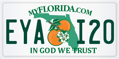 FL license plate EYAI20