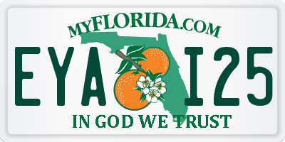 FL license plate EYAI25