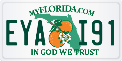 FL license plate EYAI91