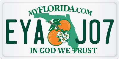 FL license plate EYAJ07