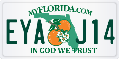 FL license plate EYAJ14