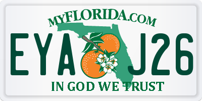FL license plate EYAJ26