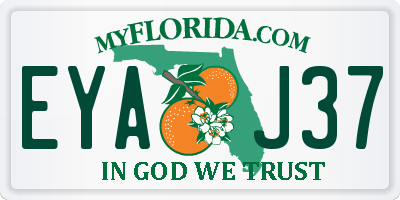 FL license plate EYAJ37