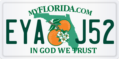 FL license plate EYAJ52