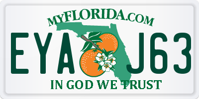 FL license plate EYAJ63