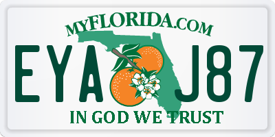 FL license plate EYAJ87