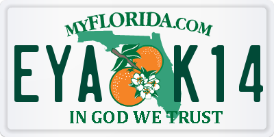 FL license plate EYAK14