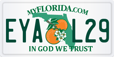 FL license plate EYAL29