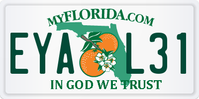 FL license plate EYAL31