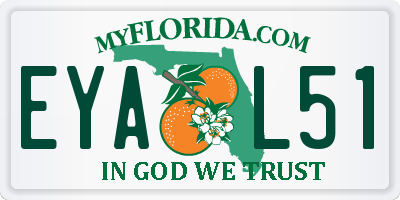FL license plate EYAL51