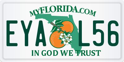 FL license plate EYAL56