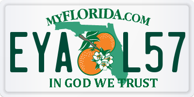 FL license plate EYAL57