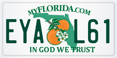 FL license plate EYAL61