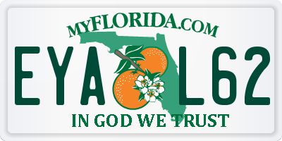 FL license plate EYAL62