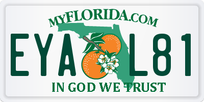 FL license plate EYAL81