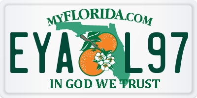 FL license plate EYAL97