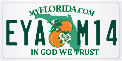 FL license plate EYAM14