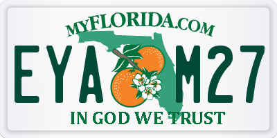 FL license plate EYAM27