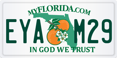FL license plate EYAM29