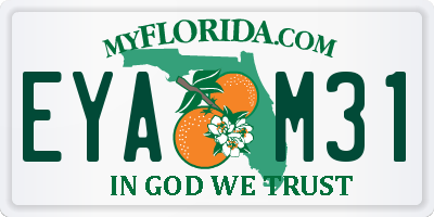FL license plate EYAM31