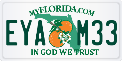 FL license plate EYAM33