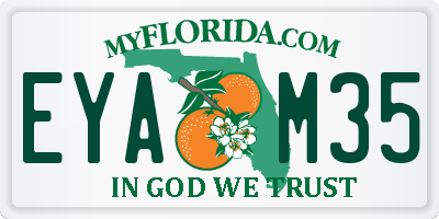 FL license plate EYAM35
