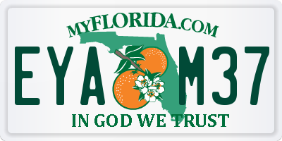 FL license plate EYAM37