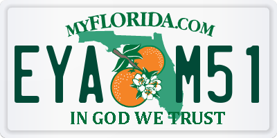 FL license plate EYAM51