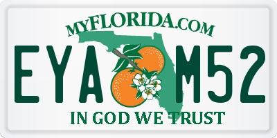 FL license plate EYAM52
