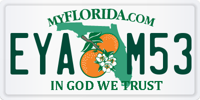 FL license plate EYAM53