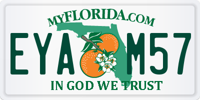 FL license plate EYAM57