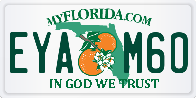 FL license plate EYAM60