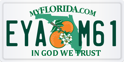 FL license plate EYAM61