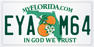 FL license plate EYAM64