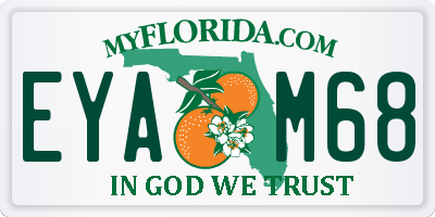 FL license plate EYAM68