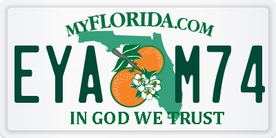 FL license plate EYAM74