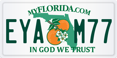 FL license plate EYAM77