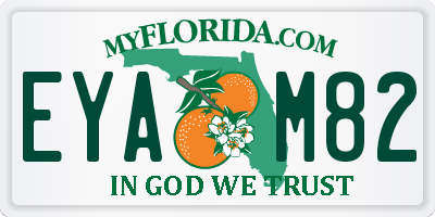 FL license plate EYAM82