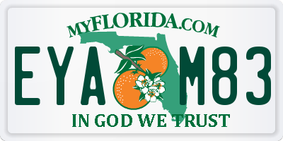 FL license plate EYAM83