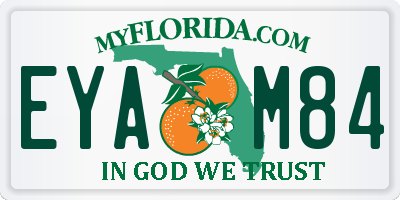 FL license plate EYAM84