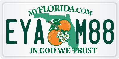 FL license plate EYAM88