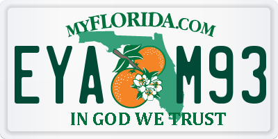 FL license plate EYAM93