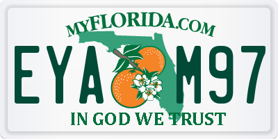 FL license plate EYAM97